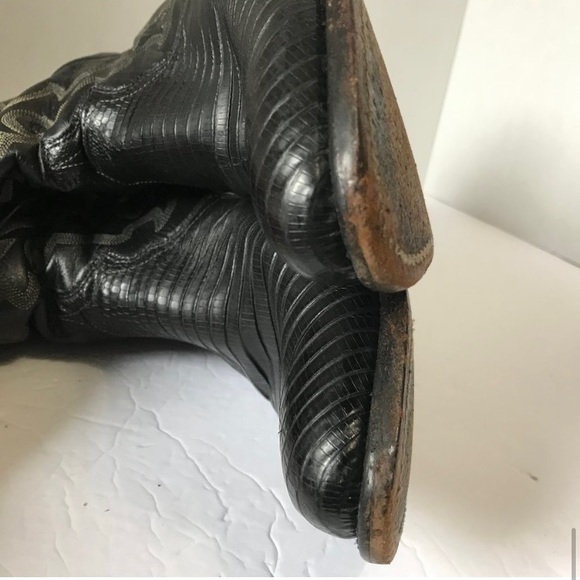 JUSTIN Men Leather Western Cowboy Boots 9 1/2 D - Picture 7 of 10